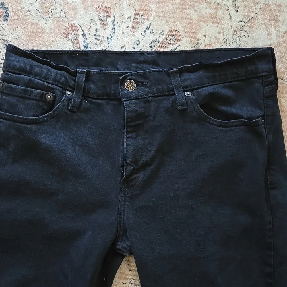Levis 511 Jeans Mens 33x26 Black Authentic Straight Premium Classic Jeans EUC